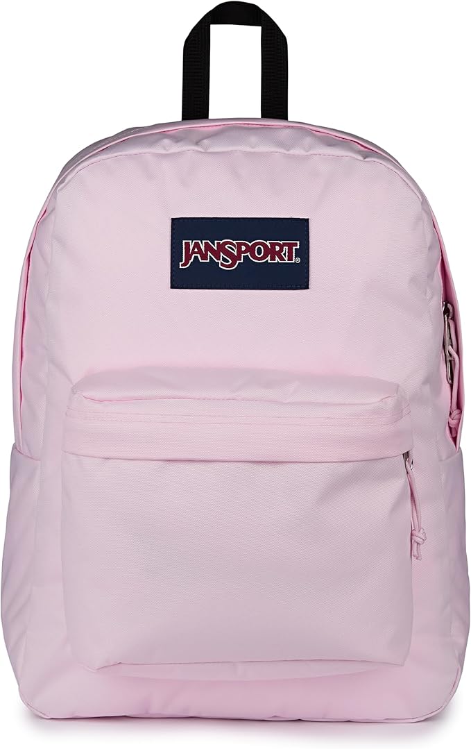 JanSport SuperBreak One Backpack - Durable, Lightweight Bag with 1 Main Compartment, Front Utility Pocket with Built-in Organizer, Premium Backpack, Pink Ice