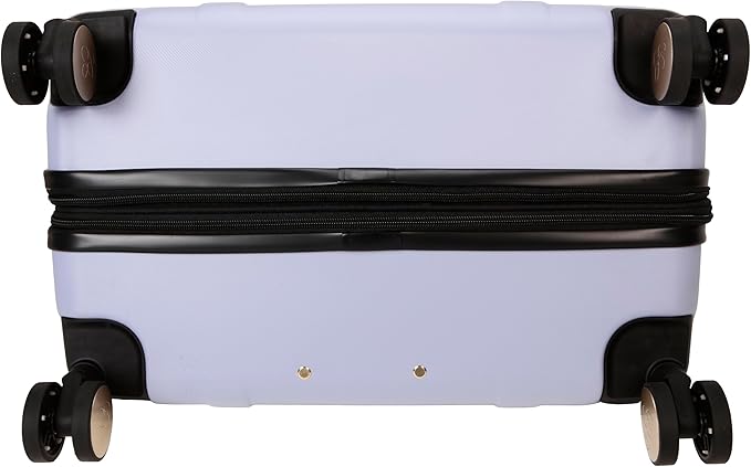 Jessica Simpson Taffeta 28"Expandable 8-Wheel Spinner Large Checked Luggage Suitcase, Cosmic Sky