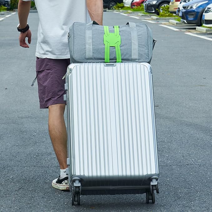 Travelkin Luggage Straps Bag Bungees for Suitcases Add a Bag, Travel Bag Bungee Belt for Luggage Carry On Bag