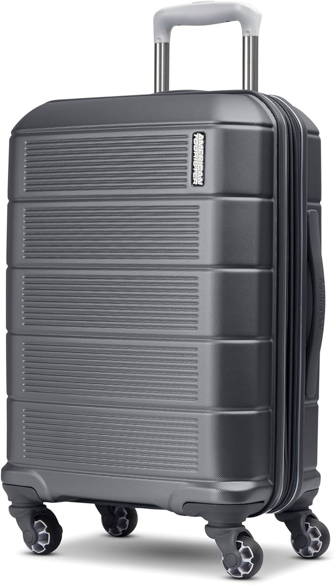 American Tourister Stratum 2.0 Expandable Hardside Luggage with Spinner Wheels, Charcoal, 3-Piece Set (20/24/28)