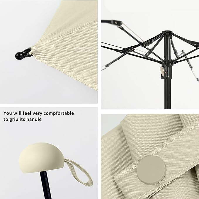BAODINI Travel Essentials Mini Umbrella for Purse With Case Small Compact UV Sun Protection Lightweight Tiny Pocket Manual Open Close Umbrella for Women Kids and Men Fits Purse Backpack