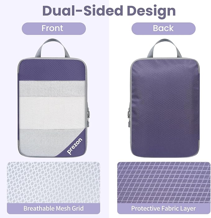 Compression Packing Cubes for Travel, Lightweight Vacation Travel Essentials, Travel Accessories for Suitcase Organizer Bags Set, Durable Luggage Organizer