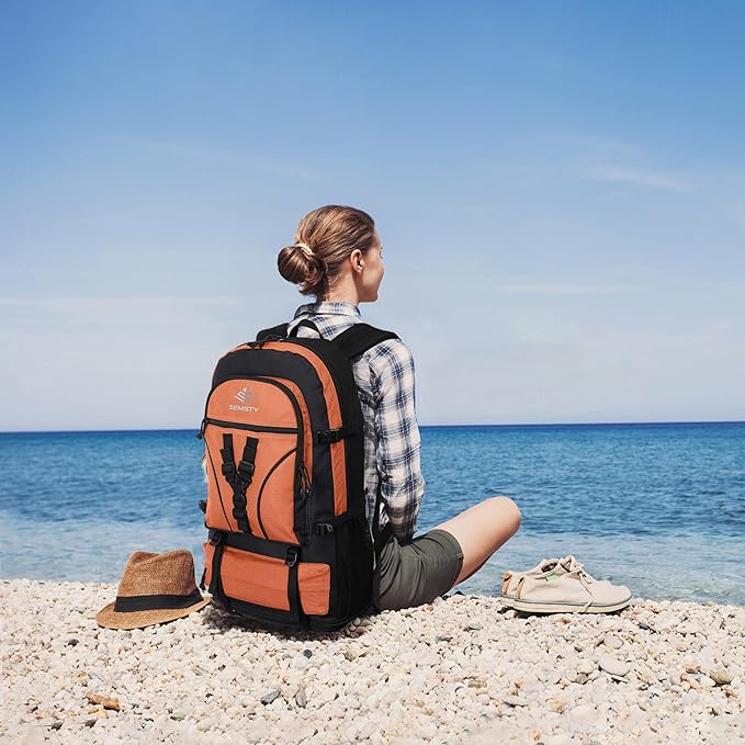 40L/50L Expandable Hiking Backpack for Men and Women, Travel Camping Backpack Flight Approved
