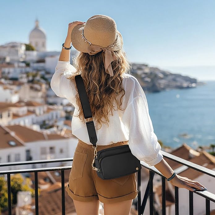 Joryin Anti Theft Crossbody Bag for Women, Slash-resistant RFID Blocking Travel Purses, Small Shoulder Bag Handbag, Nylon