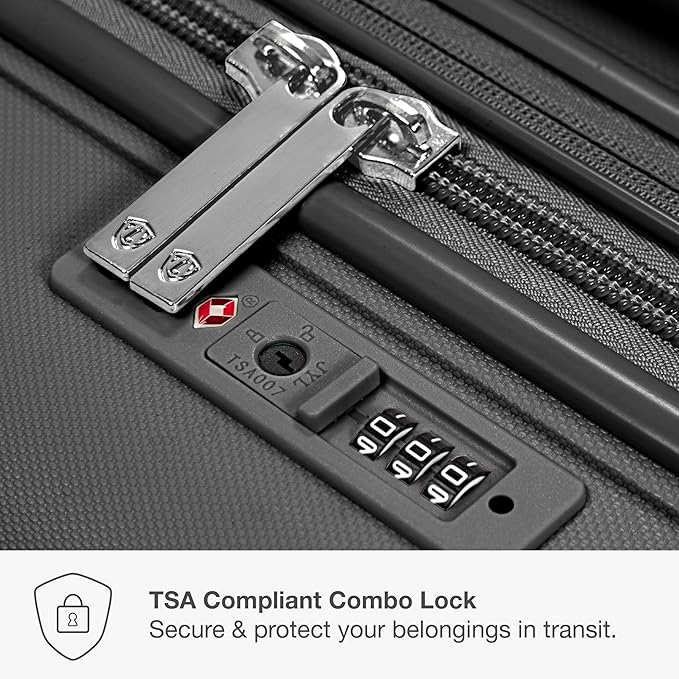 Traveler's Choice Pagosa Hardshell Expandable Luggage with Spinner Wheels, Gray, 26-Inch Medium