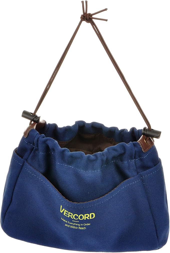Vercord Canvas Handbag Organizers, Sturdy Purse Insert Organizer Bag in Bag, 10 Pockets Navy Blue Small