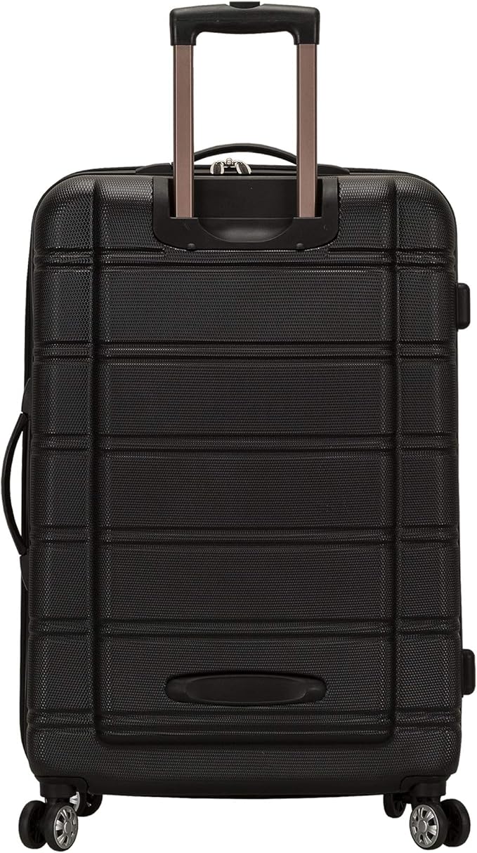 Rockland Melbourne Hardside Expandable Spinner Wheel Luggage, Black, 3-Piece Set (20/24/28)
