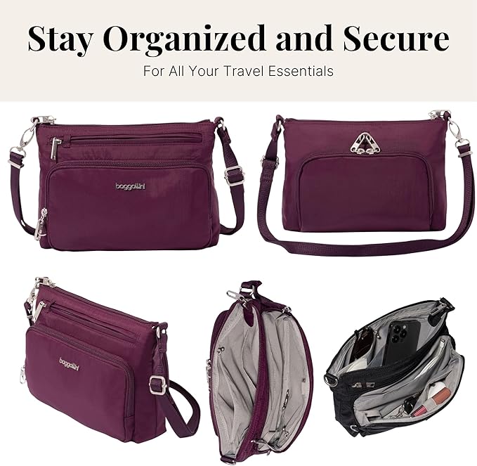 Baggallini Securtex Anti-Theft Keepsake Crossbody