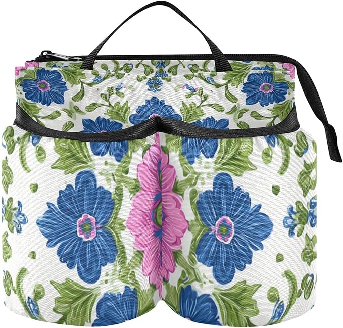 Luggage Cup Holder for Suitcases Free Hands Travel Cup Holder Portable Suitcase Cup Drink Holder Luggage Cup Caddy Bag Carrier Blue Pink Green Mandala Boho Floral