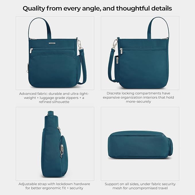 Travelon Anti-Theft Classic North/South Crossbody Bag