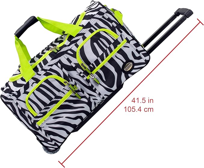 Rockland Rolling Duffel Bag, Black, 22"