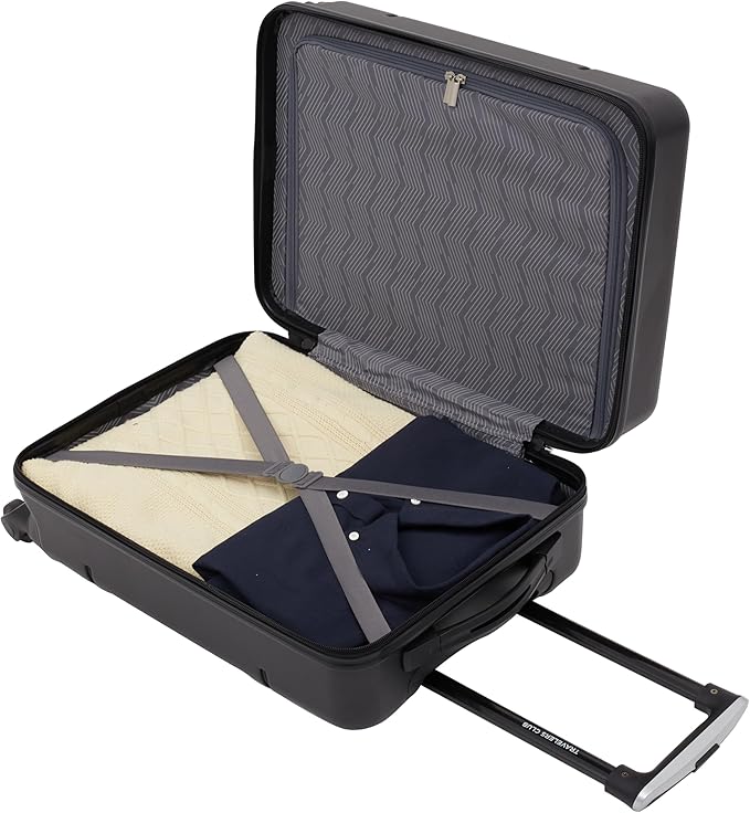 Travelers Club Skyline 22" Carry-On Spinner Luggage, Black
