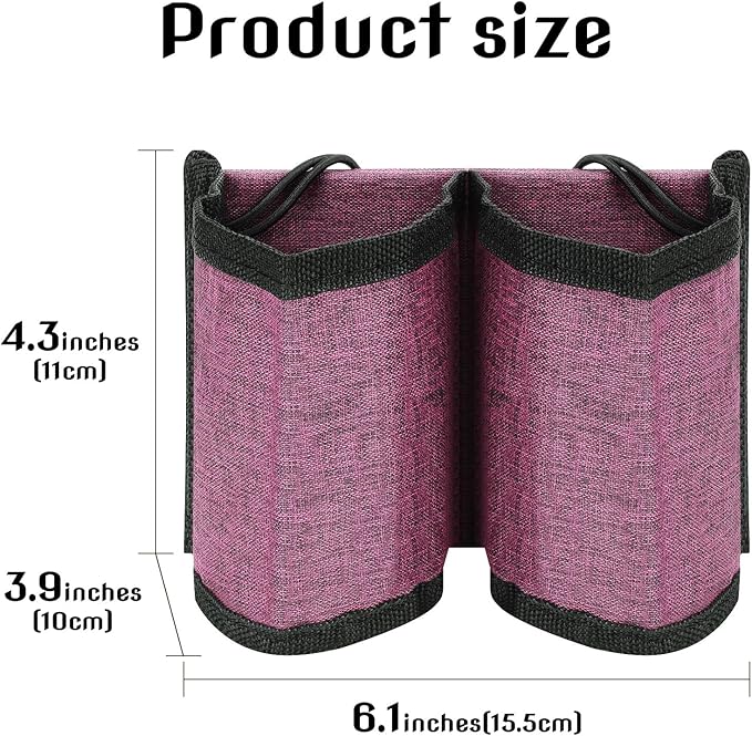 2PCS Luggage Handle Organizer with Bottle Holder, Luggage Drink Holder, Drink Carrier Hold Two Mugs, Travel Suitcase Handle Bag for Carry-On, Cup Holder Storage Pouch