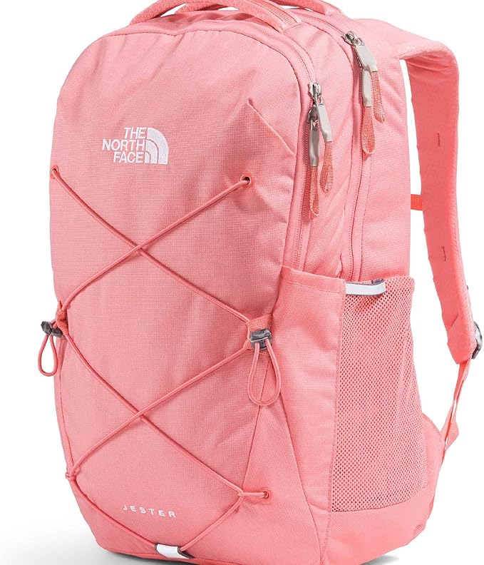 The North Face Women's Jester Everyday Laptop Backpack - Commuter Travel Bag, Laptop Sleeve, Water-Repellent, Coral Crush Light Heather/Coral Crush, One Size