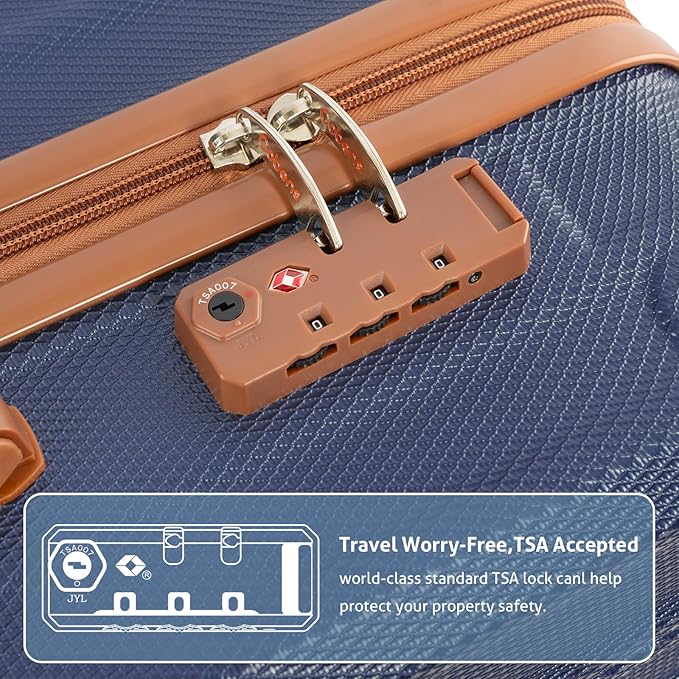Luggage Sets 5 Piece，Suitcase with Spinner Wheels，ABS Hard Case Luggage，with TSA Lock Durable Travel Luggage，large capacity carry on luggage (20/24/28inch)