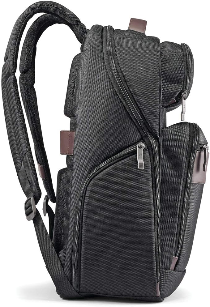 Samsonite Kombi Business Backpack – Ballistic Nylon, 15.6” Laptop Compartment, Tablet Pocket, SmartSleeve™, Multi-Pocket Organizer, Padded Straps & Back, Top Handle, Fleece-Lined Accessory Pocket