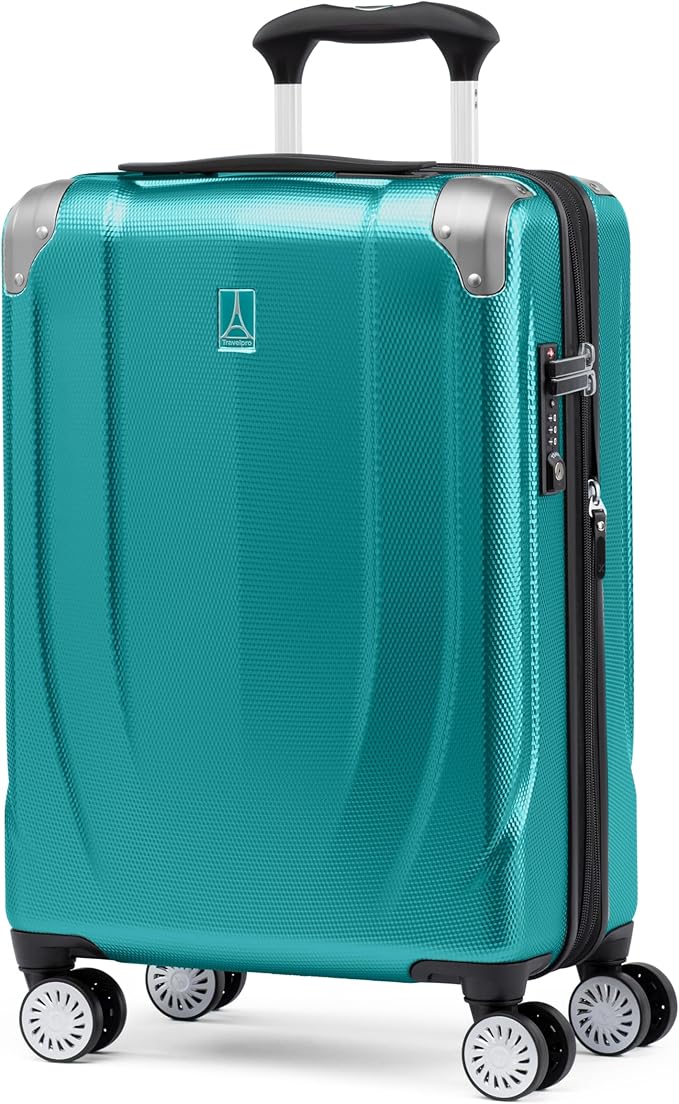 Travelpro Pathways 3 Hardside Expandable Luggage, 8 Spinner Wheels, Lightweight Hard Shell Suitcase, Carry On 21 Inch, Kayak Teal