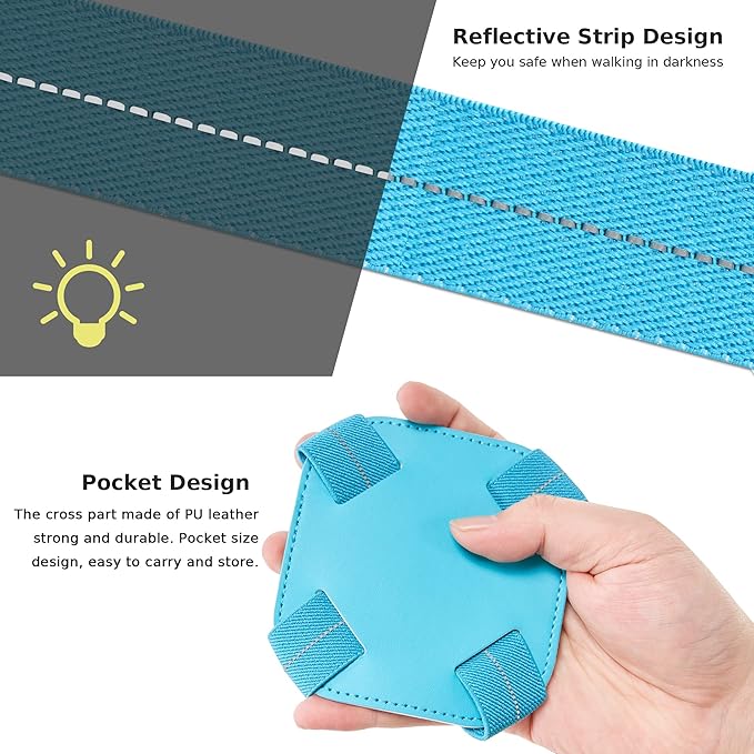 Travelkin Luggage Bungee Strap for Suitcases TSA Approved, Travel Bag Bungee Belt for Suitcases Add a Bag (Blue)