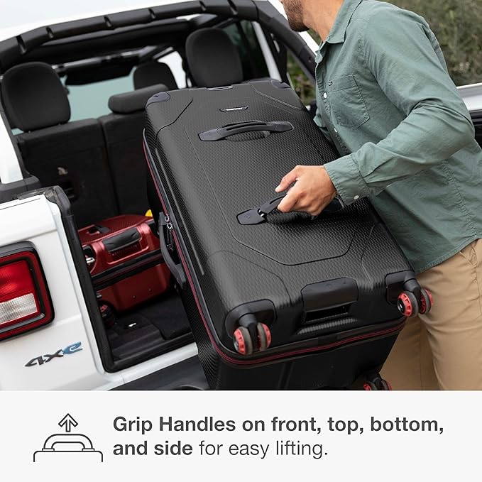 Traveler's Choice Maxporter II Polycarbonate Hardside Trunk with Spinner Wheels, Black, 31-Inch Large Trunk | Luggage, Spinner, Trunk
