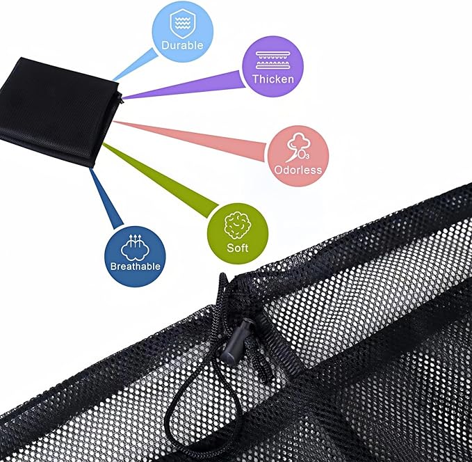 2 Pack Large Mesh Laundry Bag, 24×36 inch Heavy Duty Mesh Laundry Bags Drawstring Lockable, Laundry Hamper Liner, for Factories, College, Travel, Dorms, Family and Apartment Dwellers, Black