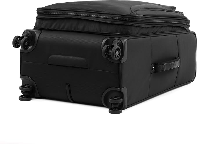 Travelpro Tourlite Softside 2-Piece Set, Expandable Luggage, 4 Spinner Wheels, Lightweight Suitcase, 21" Carry-On, 25" Checked Medium, Black