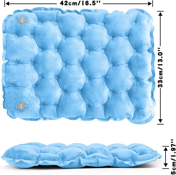 ONTYZZ Inflatable Seat Cushion Lightweight Airplane Seat Cushion Stadium Seat Travel Cushion for Climbing Hiking Office Airplane
