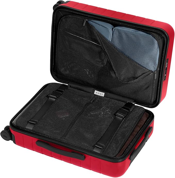 Away Bigger Carry-On Luggage, Lightweight Hardside Large Suitcase with Spinner Wheels, TSA Lock, Airline Approved, Cherry Red