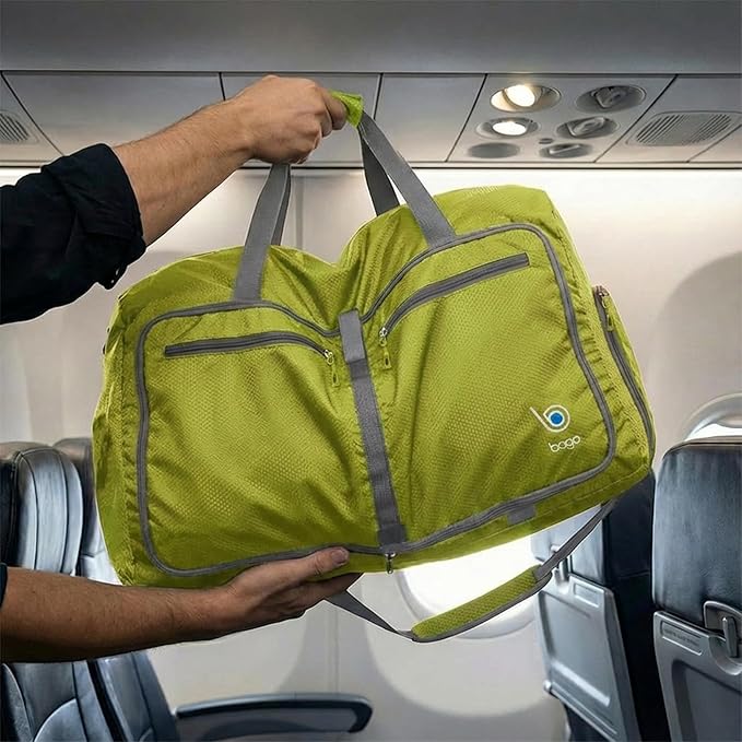 Bago Medium Duffle Bag for Travel Women & Men. Durable Lightweight Foldable Travel Duffel Bags For Traveling Women. 60L Duffle Bags For Overnight Bag With Shoe Compartment Collapsible Weekender duffel