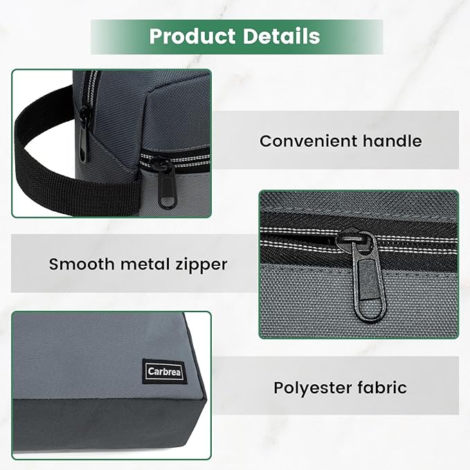 Travel Toiletry Bag - Small Toiletry Bag for Men Skincare Bag for Toiletries Accessories Gifts - Grey