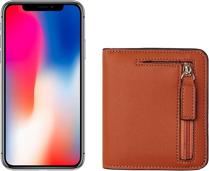 Toughergun Women’s Small Slim Leather Wallet with RFID Protection, Compact Bifold Mini Purse with Clear ID Window