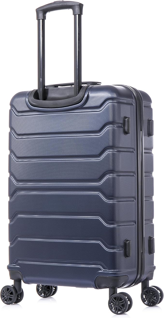 InUSA TREND Luggage with Spinner Wheels | Durable lightweight Hardside Suitcase, Travel bag with Handle and Trolley, 24-Inch Medium Checked luggage | Blue