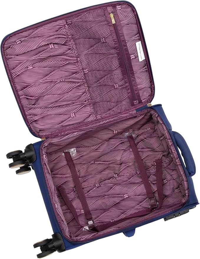 It Luggage Glimmering 22" Softside Carry-On 8 Wheel Expandable Spinner, Ocean Cavern