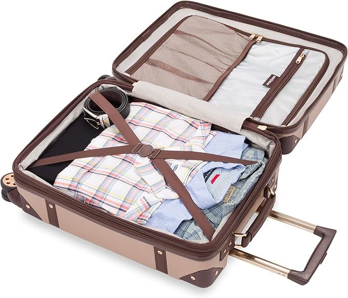 SwissGear 7739 Hardside Luggage Trunk with Spinner Wheels, Blush, Carry-On 19-Inch