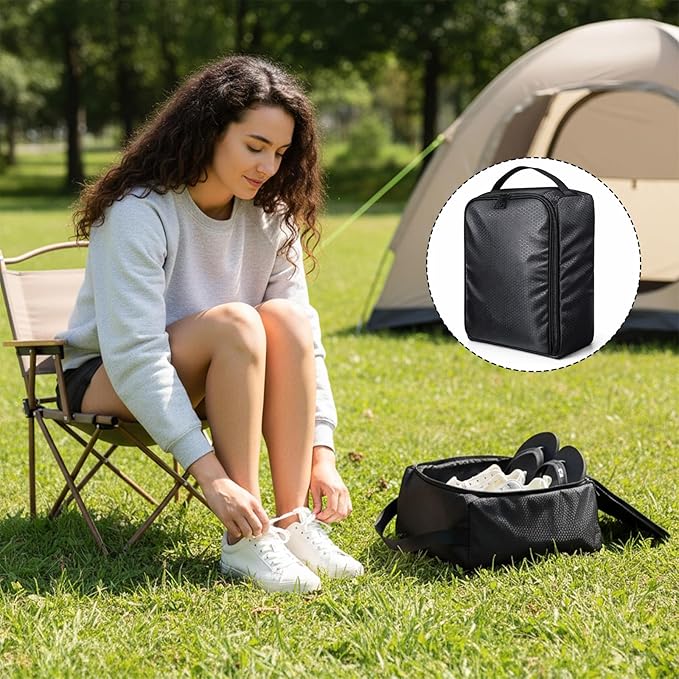 Travel Shoe Bags for Men with Zipper for Travel Portable Shoe Bags for Packing in Suitcase Shoes Bag Pouch Shoes Men Women Essentials