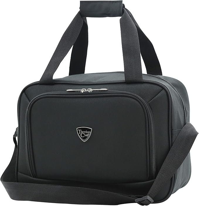 Travelers Club Chicago Hardside Expandable Spinner Luggage, Black, 3 Piece Set