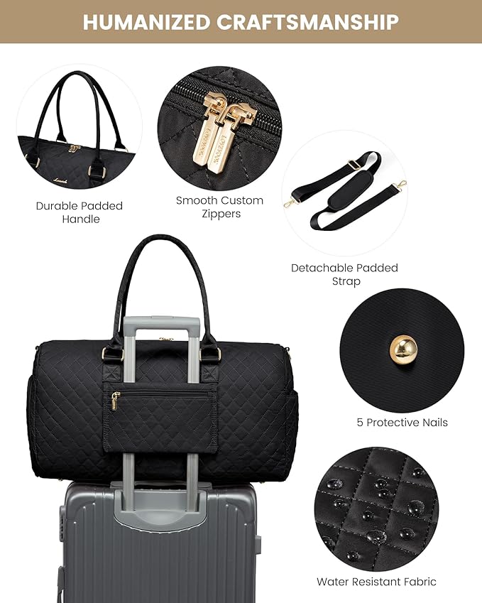 LOVEVOOK Travel Duffle Bag, Weekender Bag for Women with Toiletry Bag, Carry on Overnight Bag with Shoe Compartment, Gym Duffel Bag with Wet Pocket, Mommy Hospital Bags for Labor and Delivery