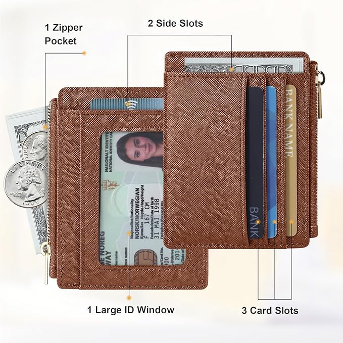 Sodsay Card Case Slim Front Pocket Wallet for Women Credit Card Holder with Keychain | Slim, Front Pocket, Credit Card Holder, with Keychain