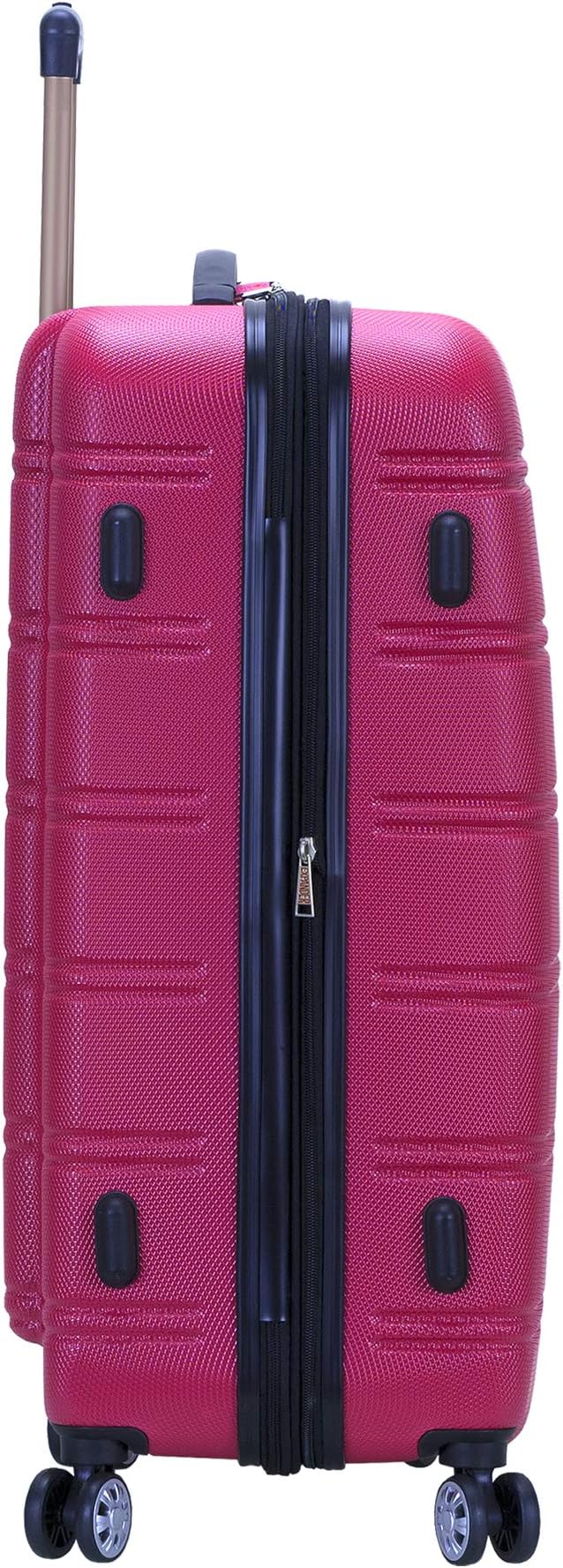 Rockland Melbourne Hardside Expandable Spinner Wheel Luggage, Magenta, 2 Piece (20"/28")
