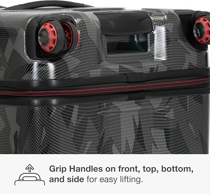 Traveler's Choice Maxporter II Polycarbonate Hardside Trunk with Spinner Wheels, Gray Camo, 31-Inch Large Trunk