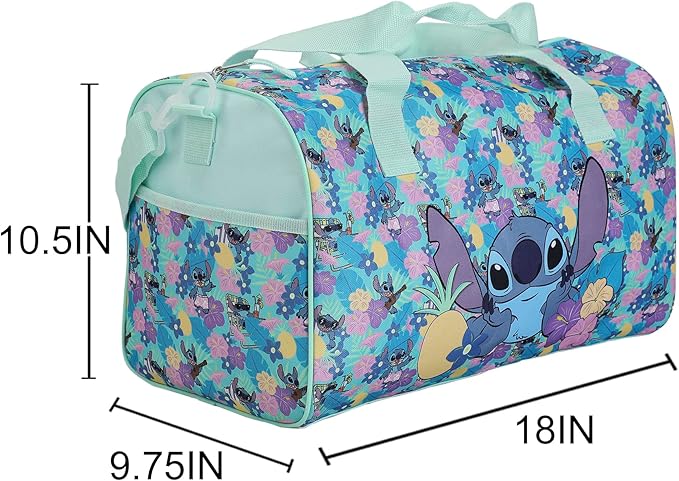 Bioworld Disney's Stitch Kids' 14" 4-Piece Travel Value Set Carry on Luggage