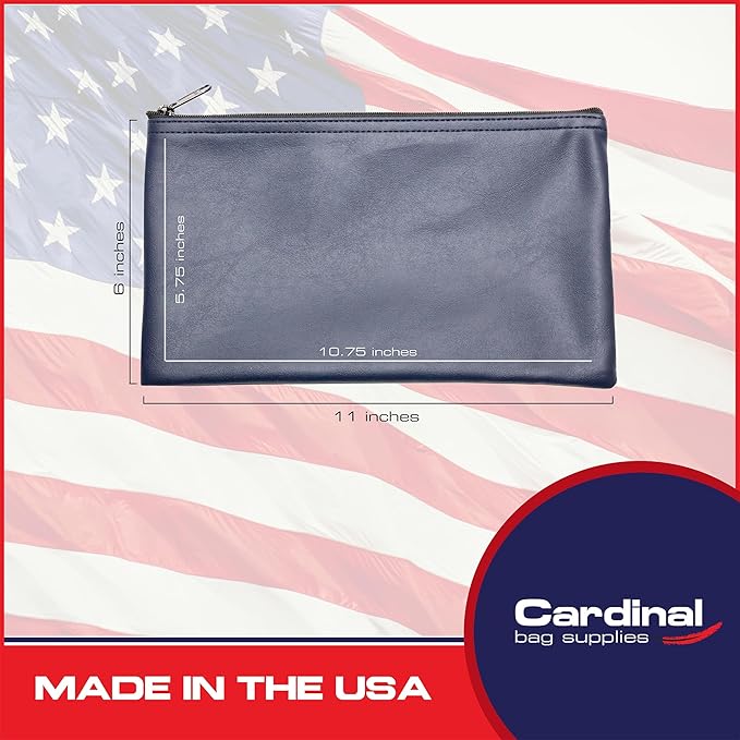 Multi-Purpose Zipper Bag, Reusable, Travel Pouch, Lightweight, Makeup Organizer, 11 x 6 Inch (Navy Blue)