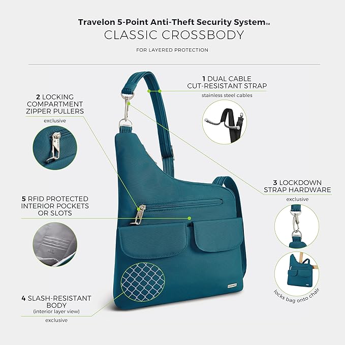 Travelon Anti-Theft Classic Crossbody Bag