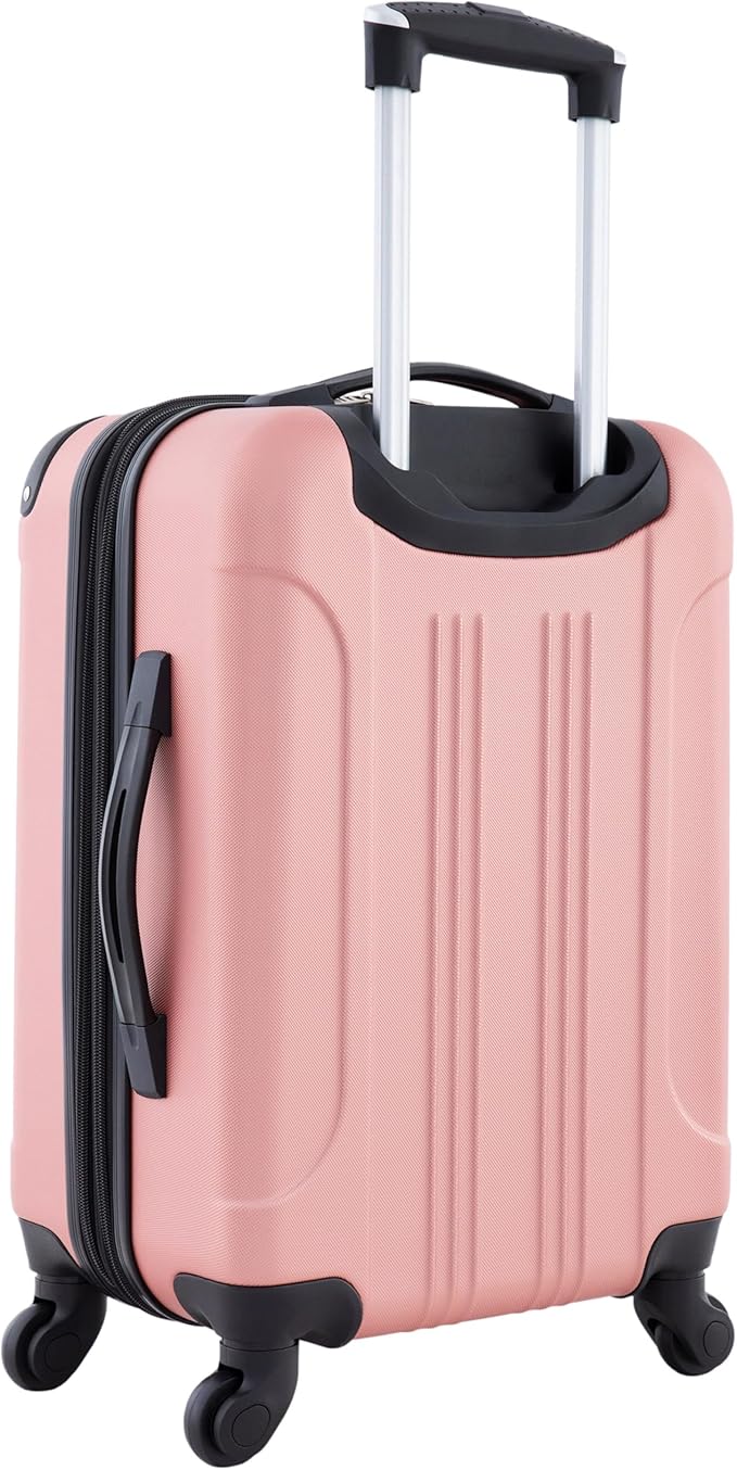 Travelers Club Chicago Hardside Expandable Spinner Luggage, Rose Gold, 22" Carry-On