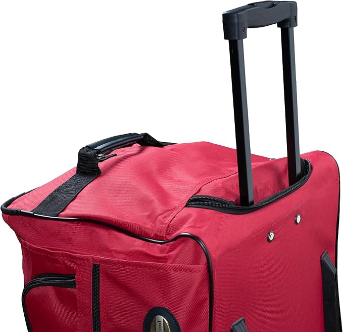 Rockland Rolling Duffel Bag, Black, 22"