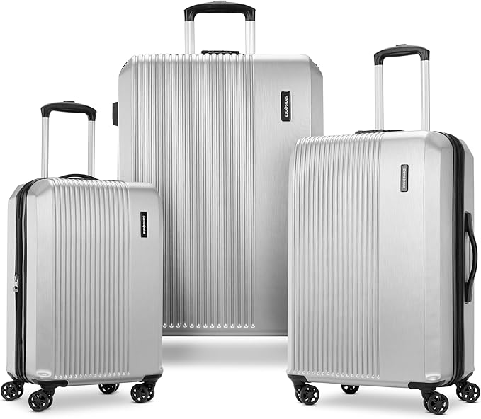 Samsonite Alliance SE Hardside Luggage with Spinner Wheels, Lightweight, 3PC SET (CO/MED/LG) SPINNER, SILVER