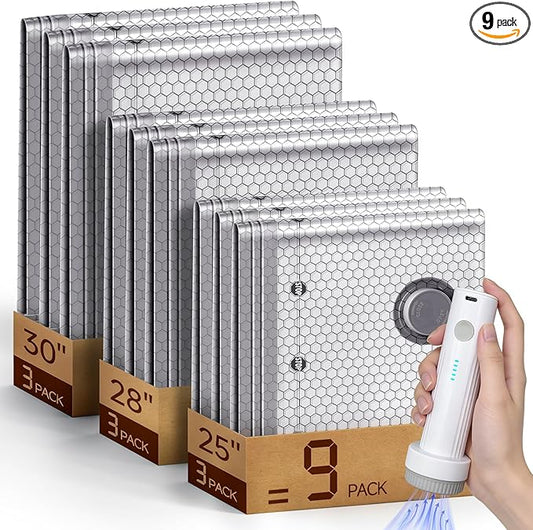 Space Saver Vacuum Storage Bags with Portable Electric Pump, Vacuum Seal Bags for Clothing Travel, Compression Bags for Travel & Home, Clothes, Blankets, Seasonal Storage, 9 Combo (3L/3M/3S)