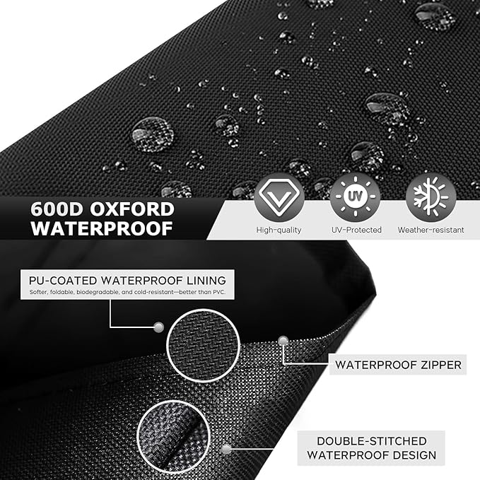 48 Inch Sports Duffel Travel Bag, Sturdy & Water Resistant Large Duffle Bag, Durable Equipment Storage Bag for Camping Tent Moving (Black)