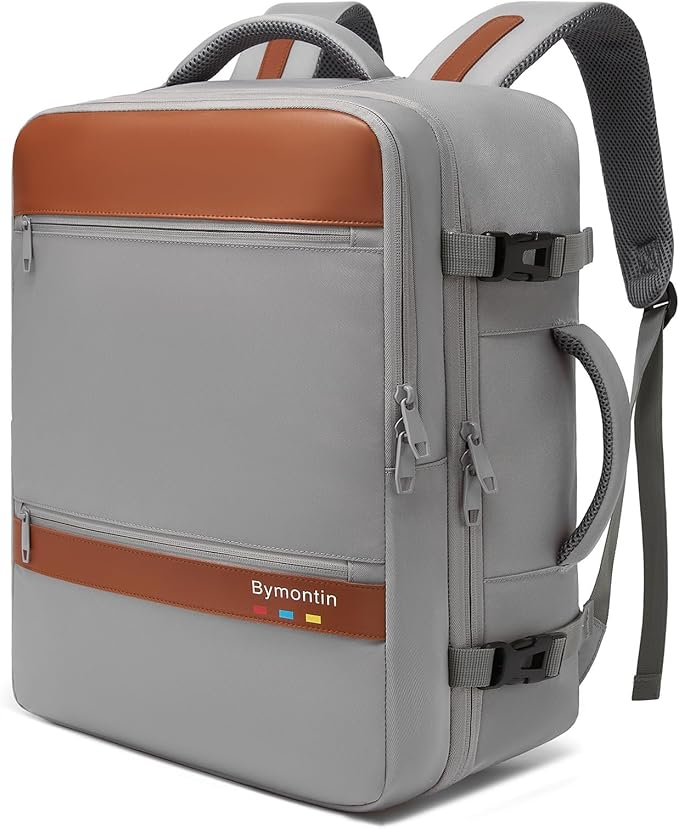 Practical Laptop Backpack, Next-Gen Bag for School Work Leisure & Travel, Luggage-Style Fashional Pack (Gray, 35L)