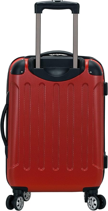 Rockland London Hardside Spinner Wheel Luggage, Red, Carry-On 20-Inch