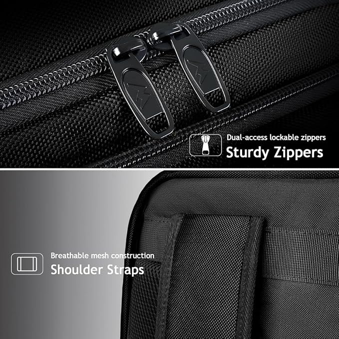 MATEIN Extra Large 45L Travel Laptop Backpack, Airline Approved Carry on Backpack with Shoe Compartment, Water Resistant Luggage College Overnight Weekender Travel Bag Fit 18" Laptop, Black